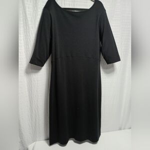 Ladies AKA Eddie Baurer  Vintage 100% Wool Pull Over Midi Dress. Size XL Tall